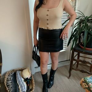 BB Dakota leather mini skirt
